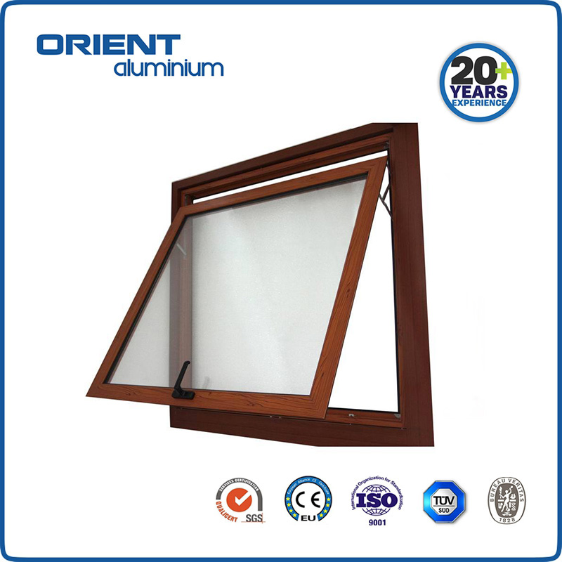 Aluminum Chain Winder Awning Window Double Glazed Glass Aluminum Windows