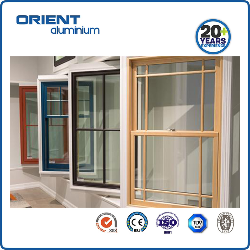 American Style Double Hung Sash Aluminum Window Vertical Up Down Sliding Windows