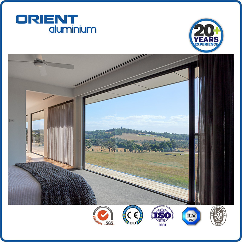 Sound insulation aluminium frame insulated glass fixed window