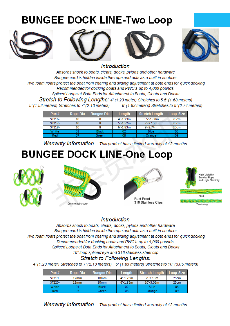 Bungee dock line