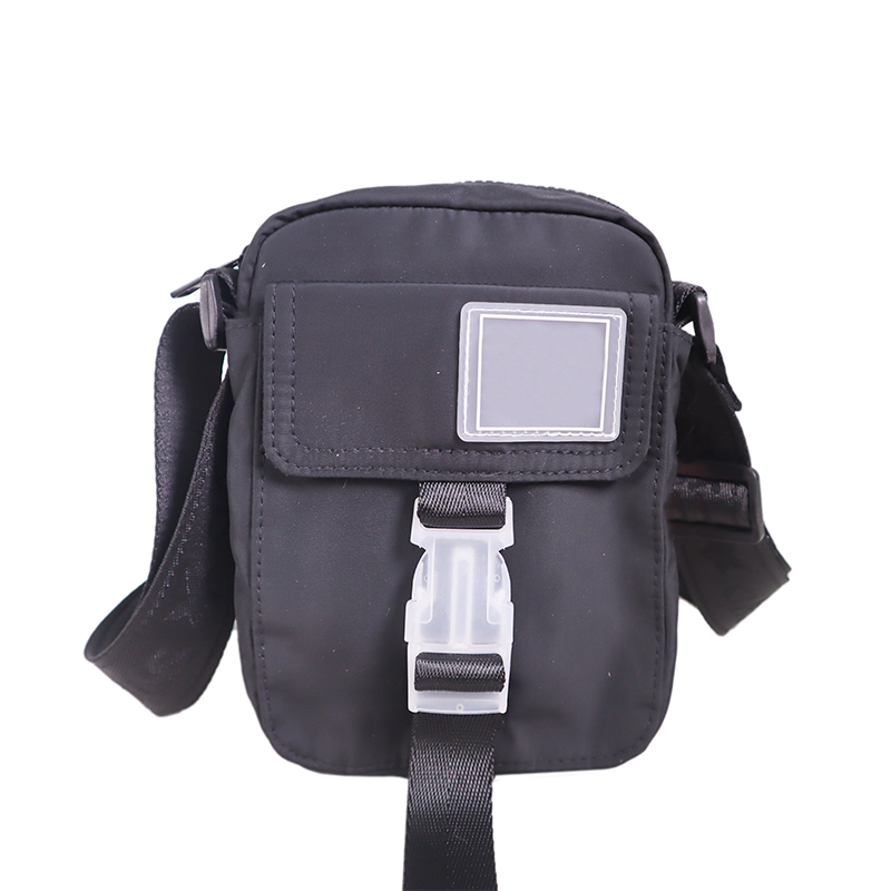 Black multi pocket buckle detail crossbody bag, shoulder bag, cell bag, leisure bag