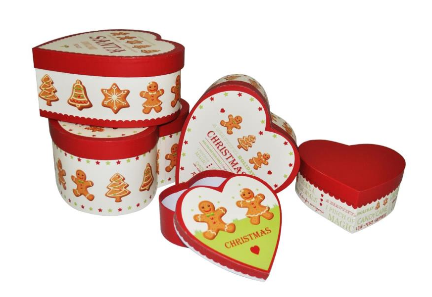 Christmas Heart-shape cookies gift box