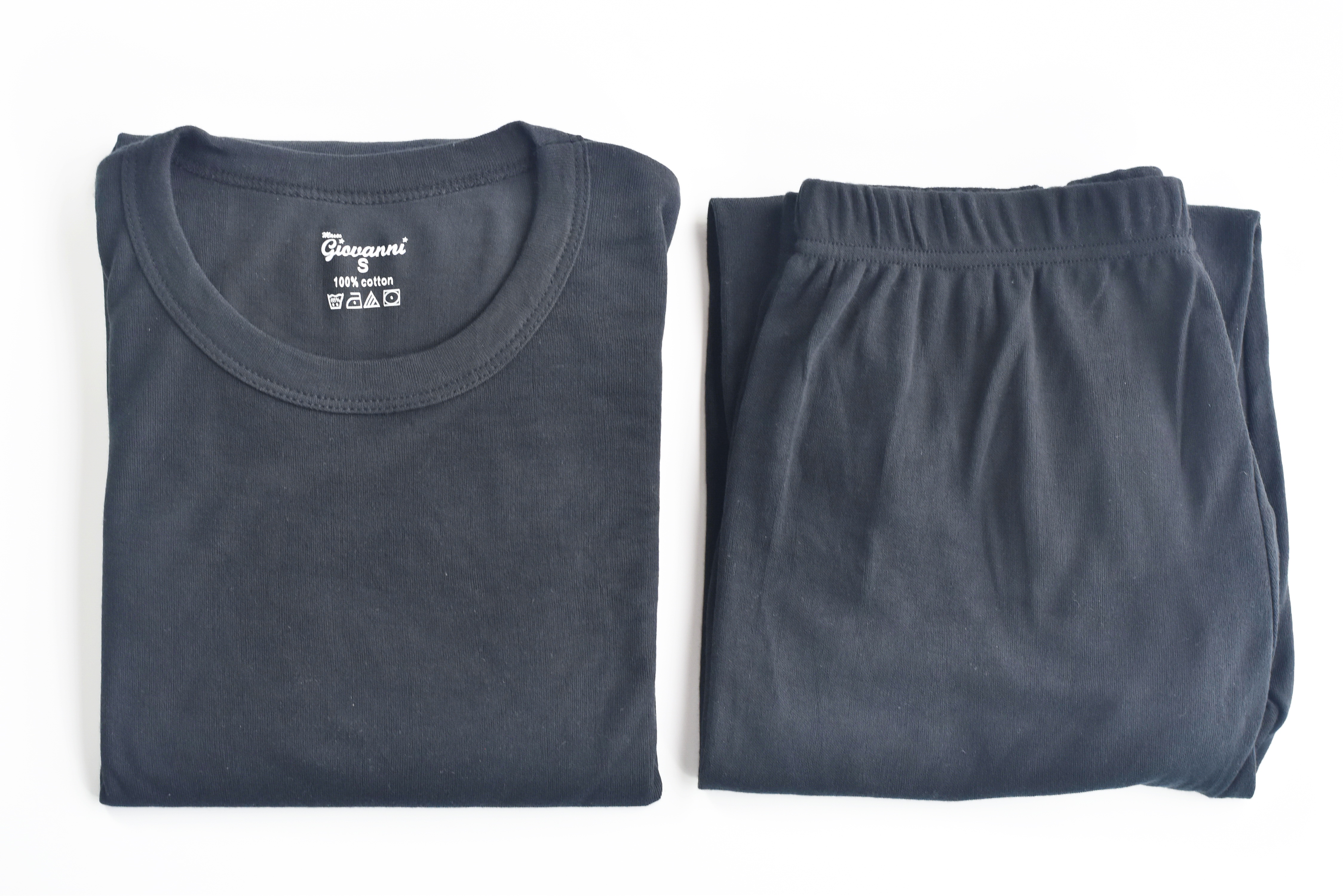 Pj 2 pc sleepwear Hot sale men's winter interlock round neck thermal underwear top and bottom
