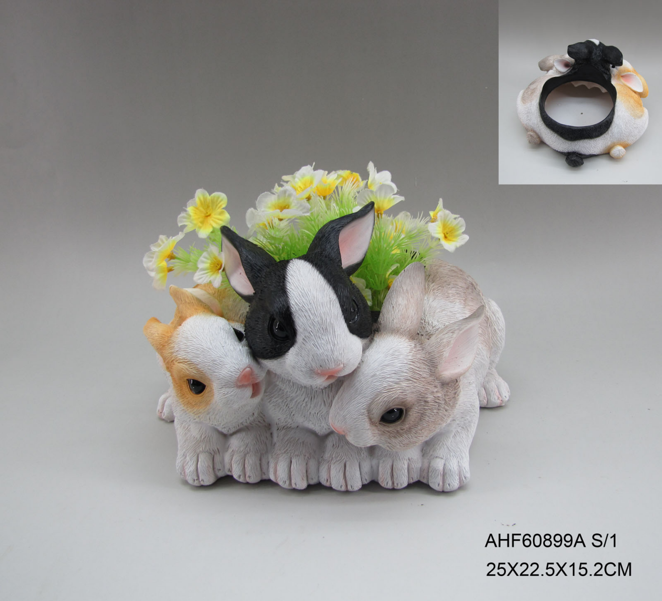 Polyresin Rabbit Pot Planter