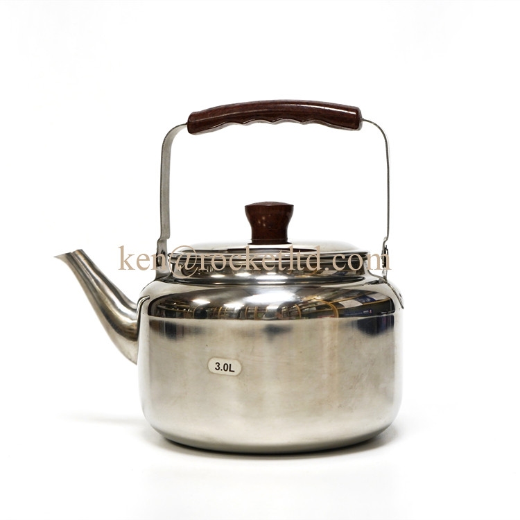 Custom Logo Pots Traditional Stainless Steel Set Infuser Water Kettles Camping Big Tea Kettle Pot