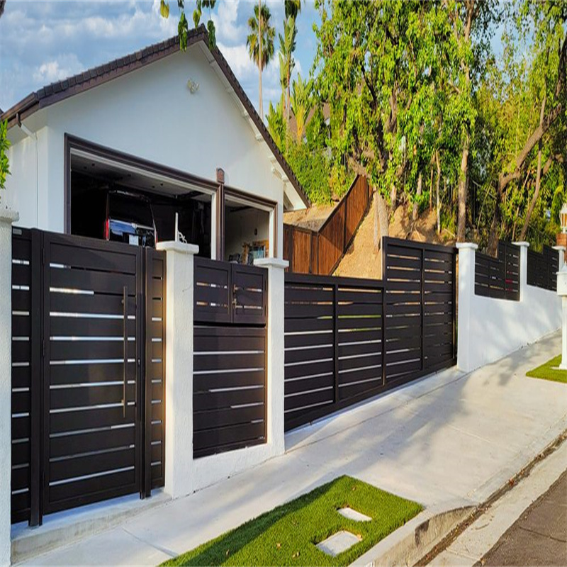 Factory Price Customized Powder Coated Aluminum slat fence