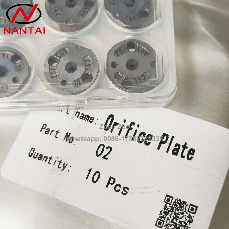 NANTAI DENSO Common Rail Injector Control Valve Plate 02# Orifice Valve Plate