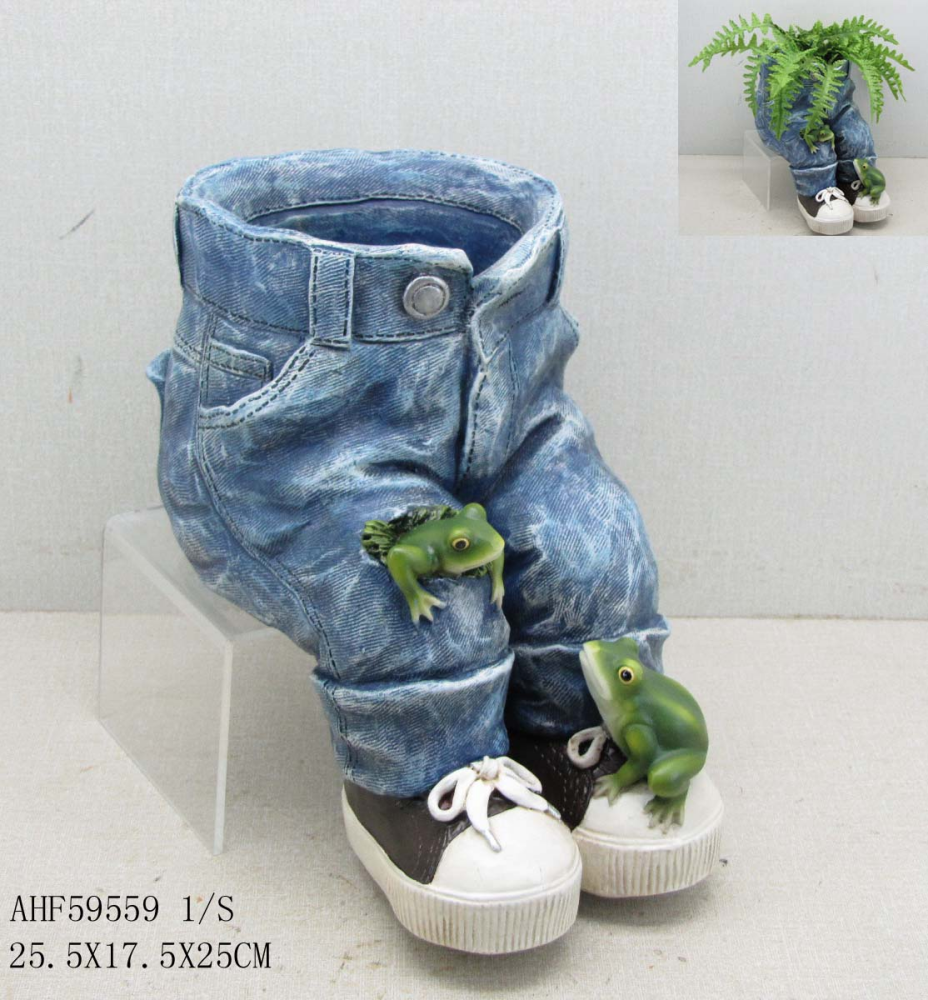Polyresin Jeans Planter