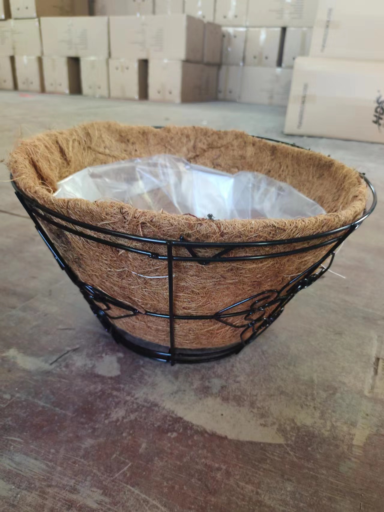 Brown coconut hanging basket, flower basket ,plant hanging basket