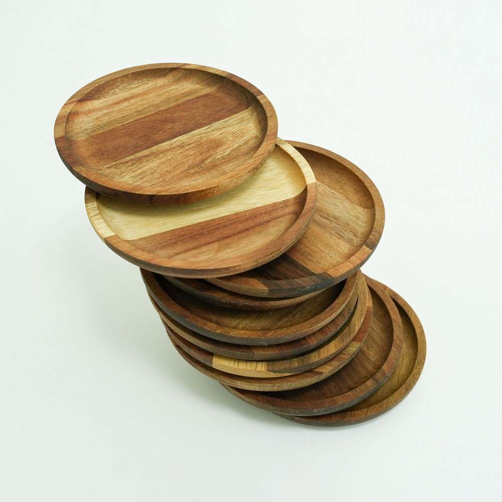 Acacia wood plate XYMP1001