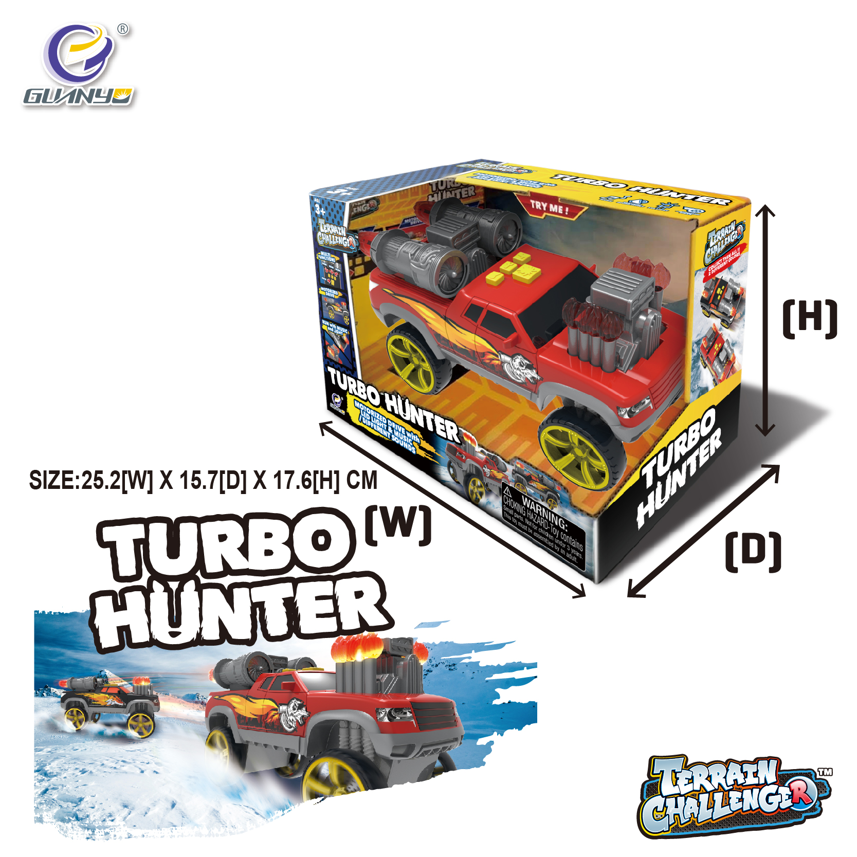 Toy car motorized drive Light and sound music