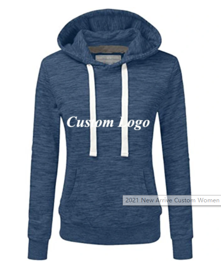 2021 New Arrive Custom Women Pullover Hoodies Sweatshirt with Zip