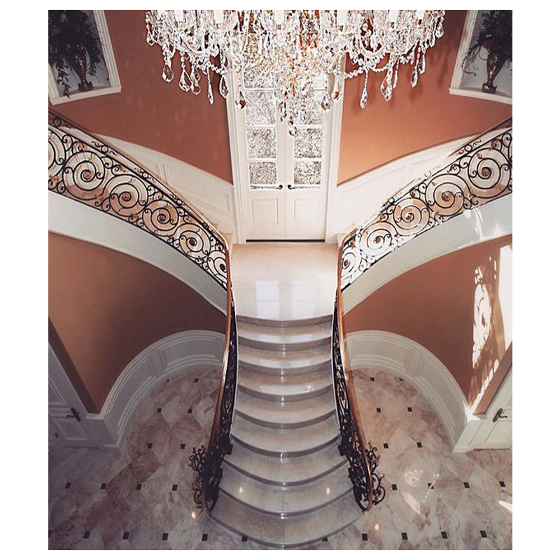 Wrought Iron Stair Railing Metal Stair Railing Custom Iron rails