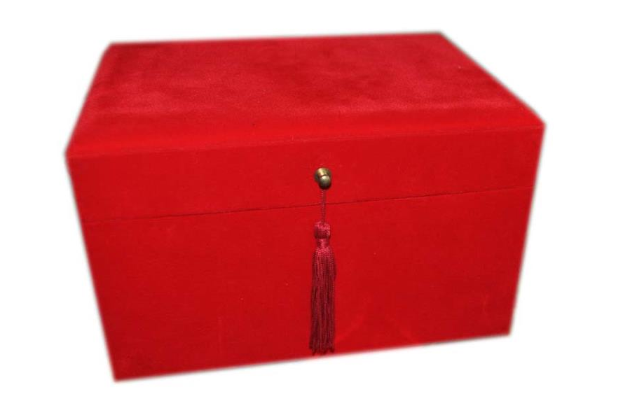 Red velvet storage box