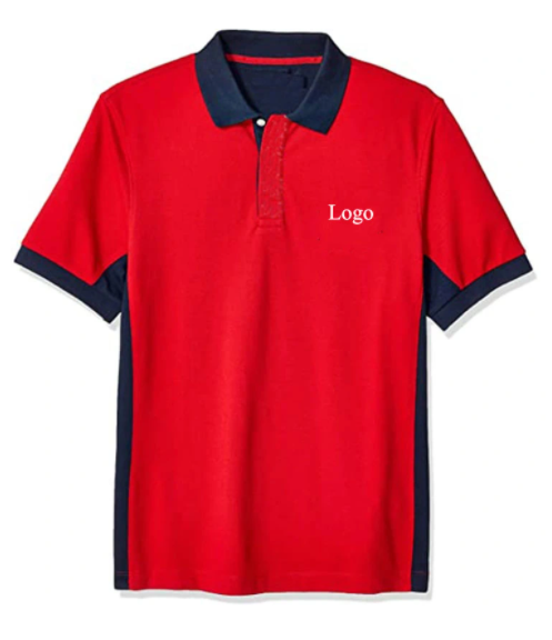Men Short Sleeve Color Block Performance Pique Polo Shirt