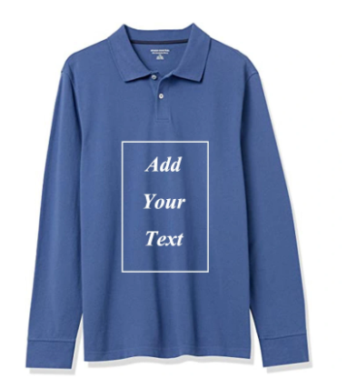 Custom Printed Long Sleeve Fitness Blank Polo Style T Shirt for Men