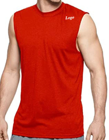 Poly Sleeveless Top Custom Printed Muscle Fit Tank Top for Man