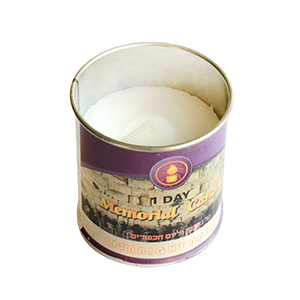jewish 1 day memory tin candle