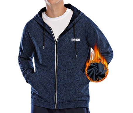 Custom Printing Logo Mens Slim Fit Fleece Drawstrings Sport Wear Hoodie