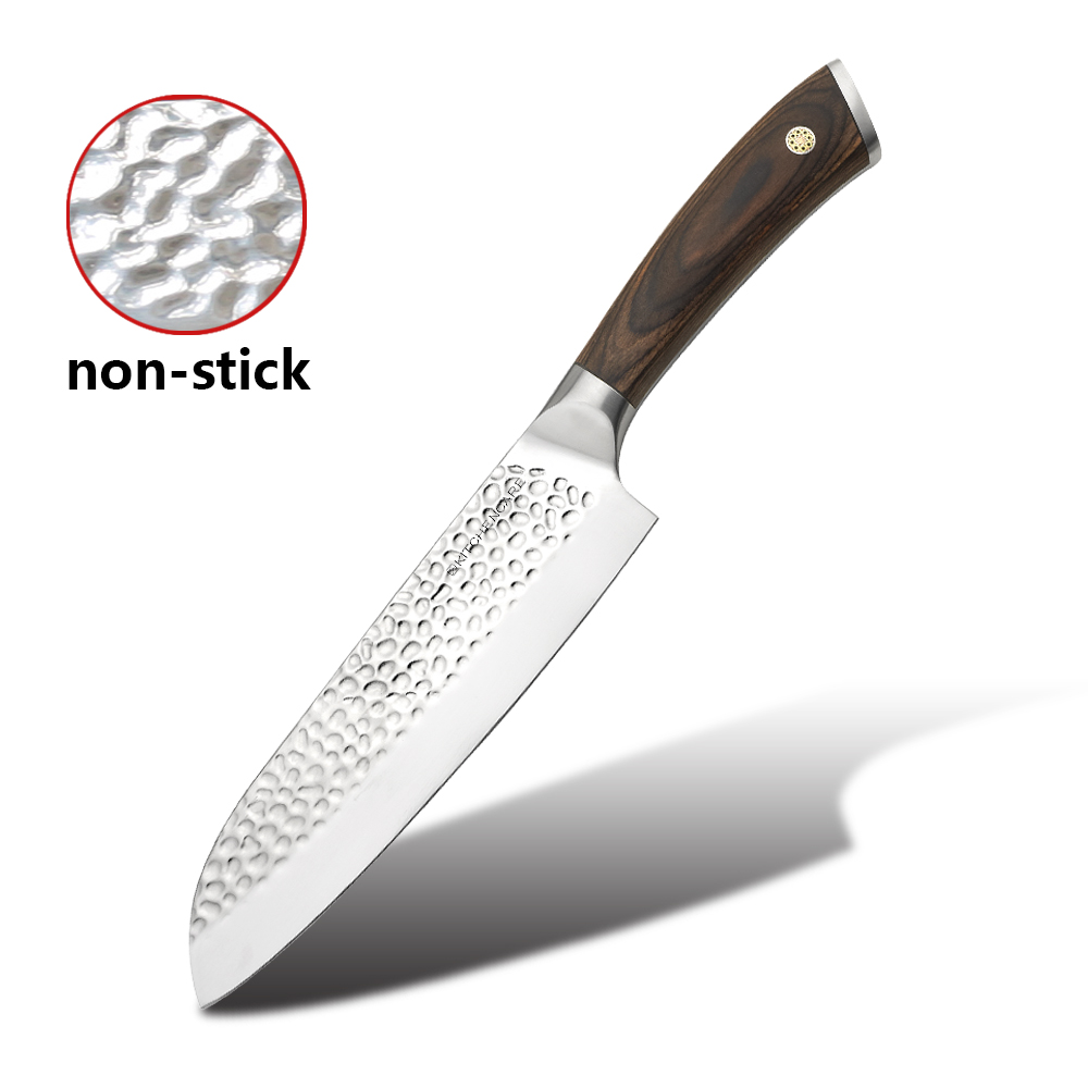 Hip-home 7inch santoku knife kitchen Japanese knife with pakka wood