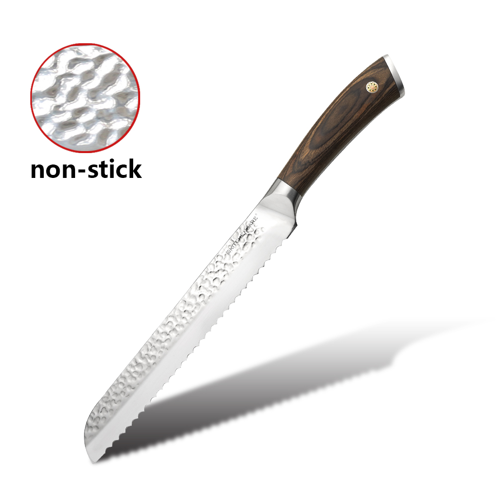 Hip-home bread knife kitchen serrated knife with pakka wood
