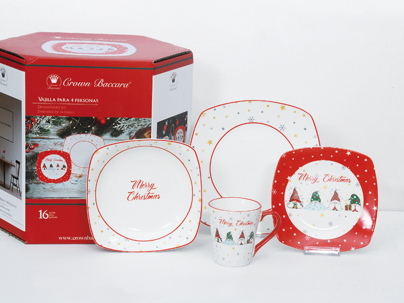 16pcs Christmas tableware