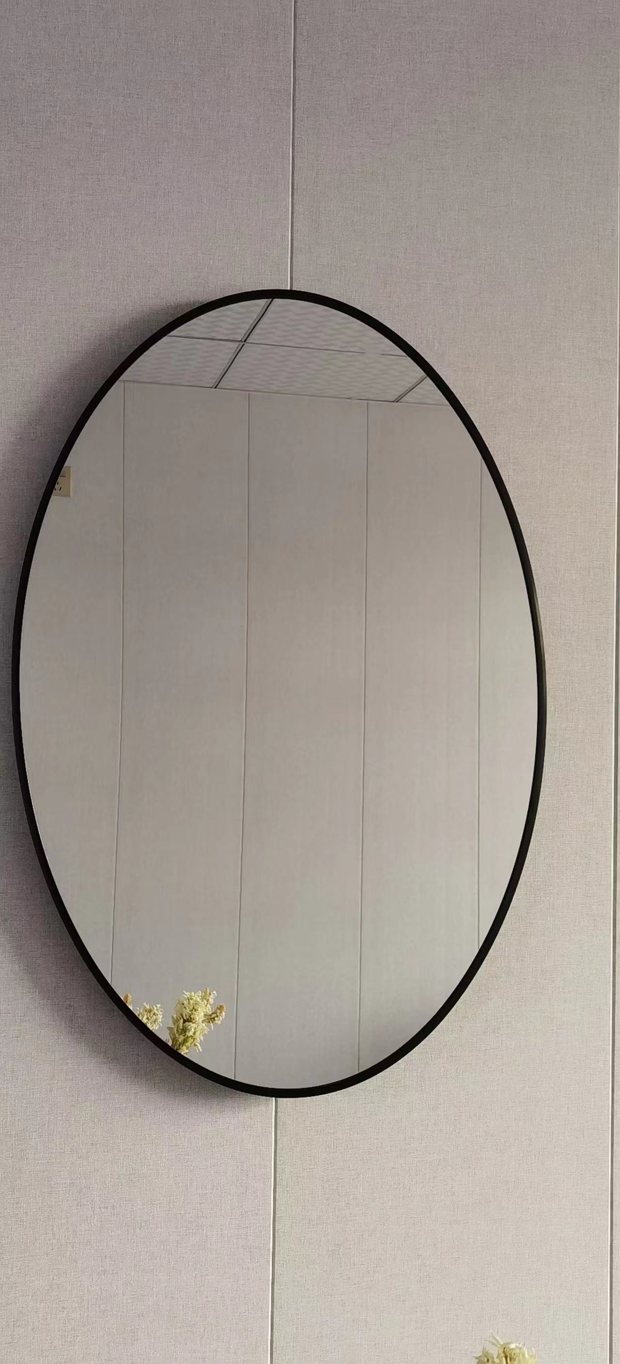 Oval mirror metal material