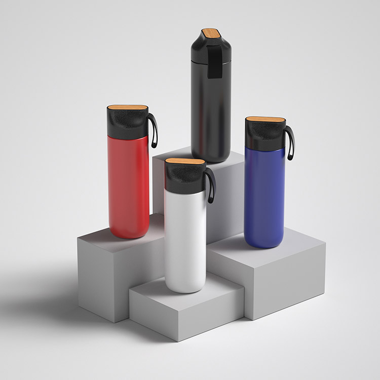 Double wall vacuum bottle