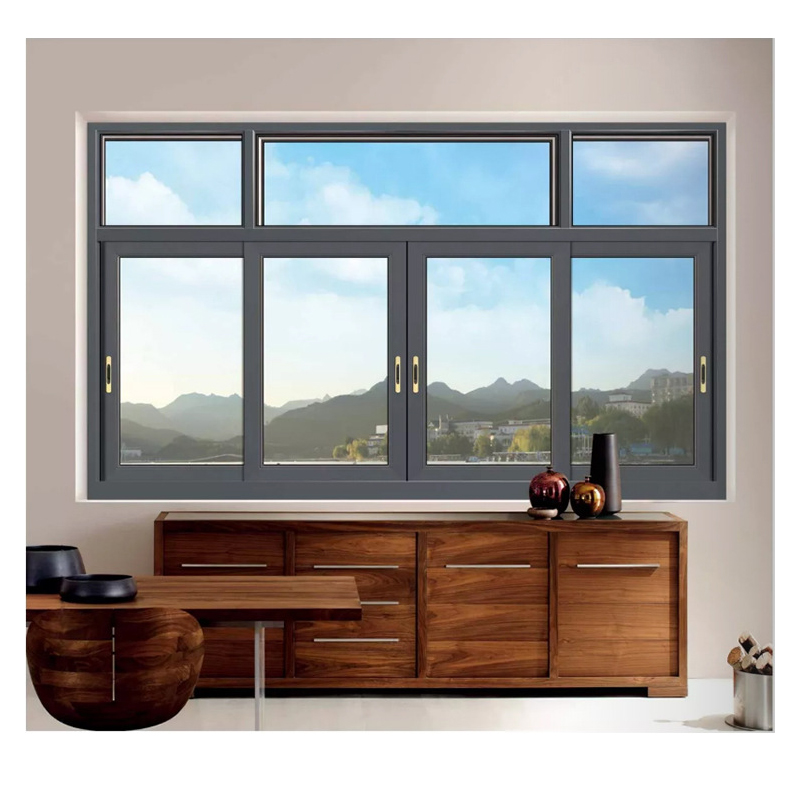 Residential Thermal Break Frame Double Glazed Aluminum Sliding Window