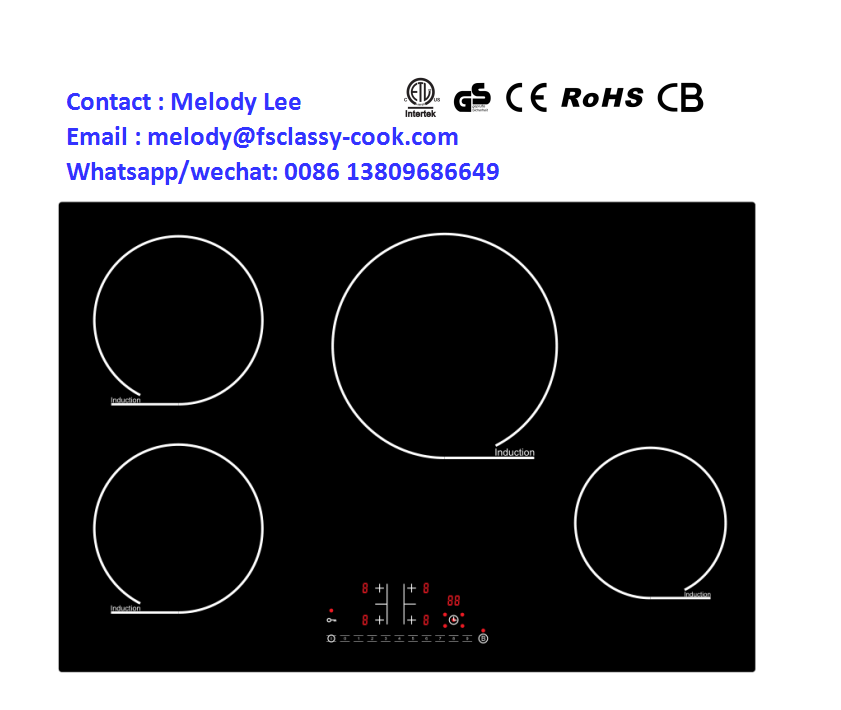 30 inch 4 Burners induction Cooktop ETL Induction Hob 127v Built-in Electric Stove Kitchen Appliance