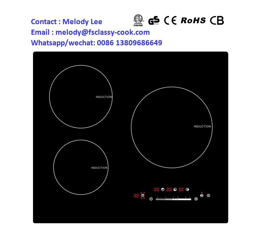 3300w 3 Burners KC certificate induction Cooktop 5200w induction cooker Built-in Electric Stove