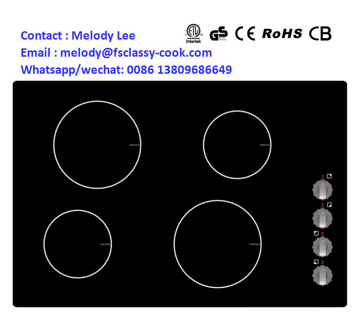 GS CE knob control 4 Burners induction Cooktop 6000w induction cooker 7000w Built-in Electric Stove