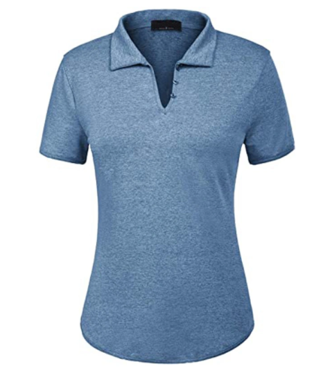 Wholesale Mesh Fabric Outdoor Custom Golf Women Polos Tops for Adults