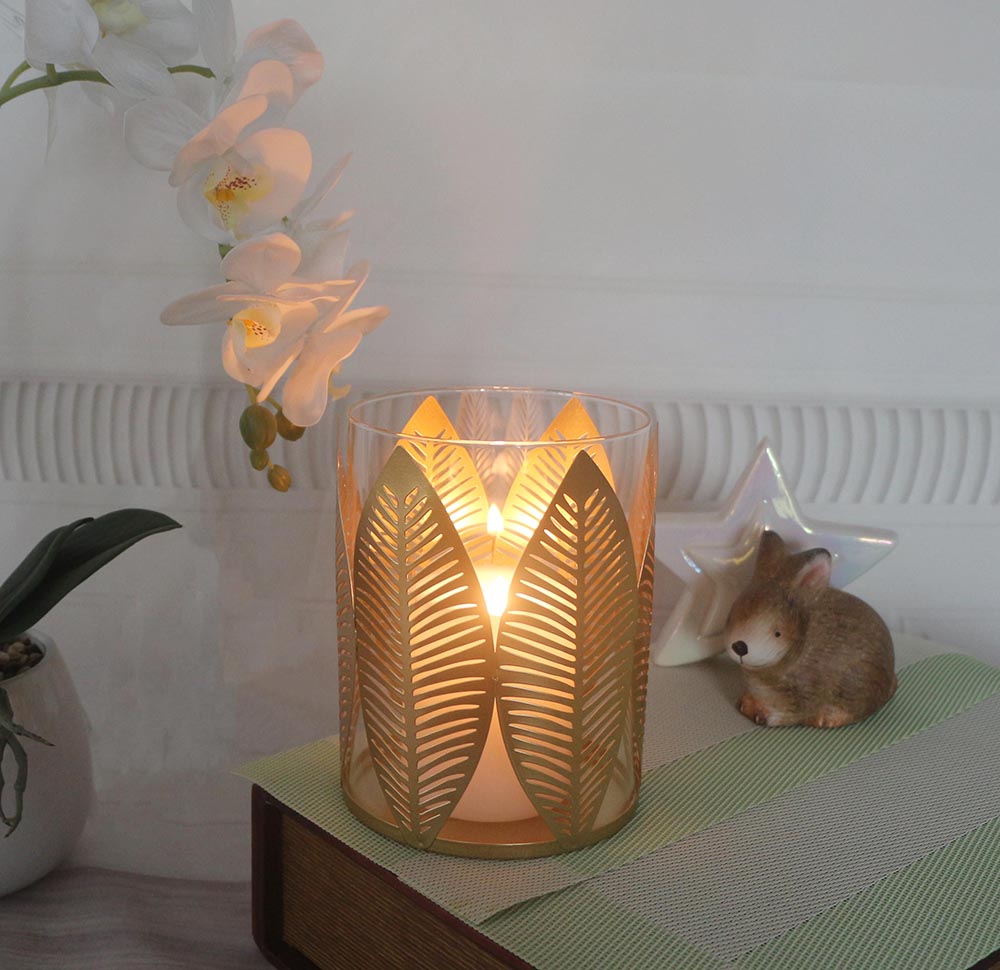Golden Color Metal candle holder