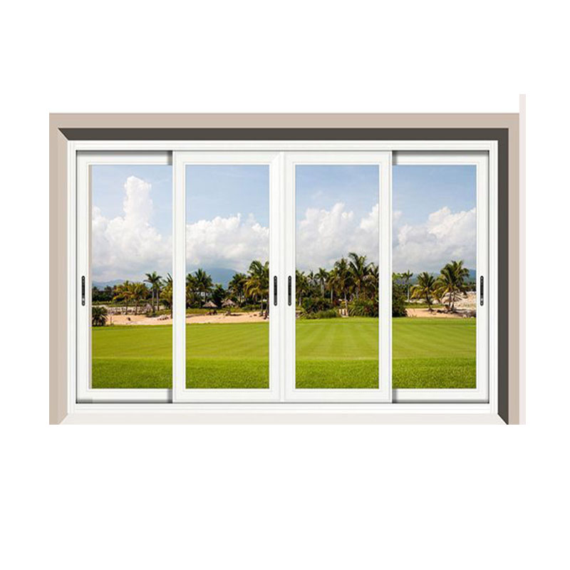 Exterior Balcony Kitchen Double Glazed Glass Aluminum Alloy Sliding Window with Net