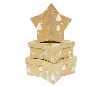 Christmas star shaped gift box