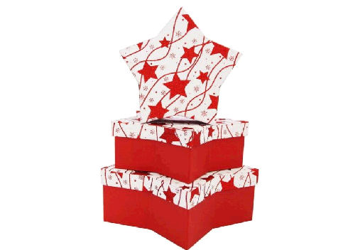 Christmas star shaped gift box