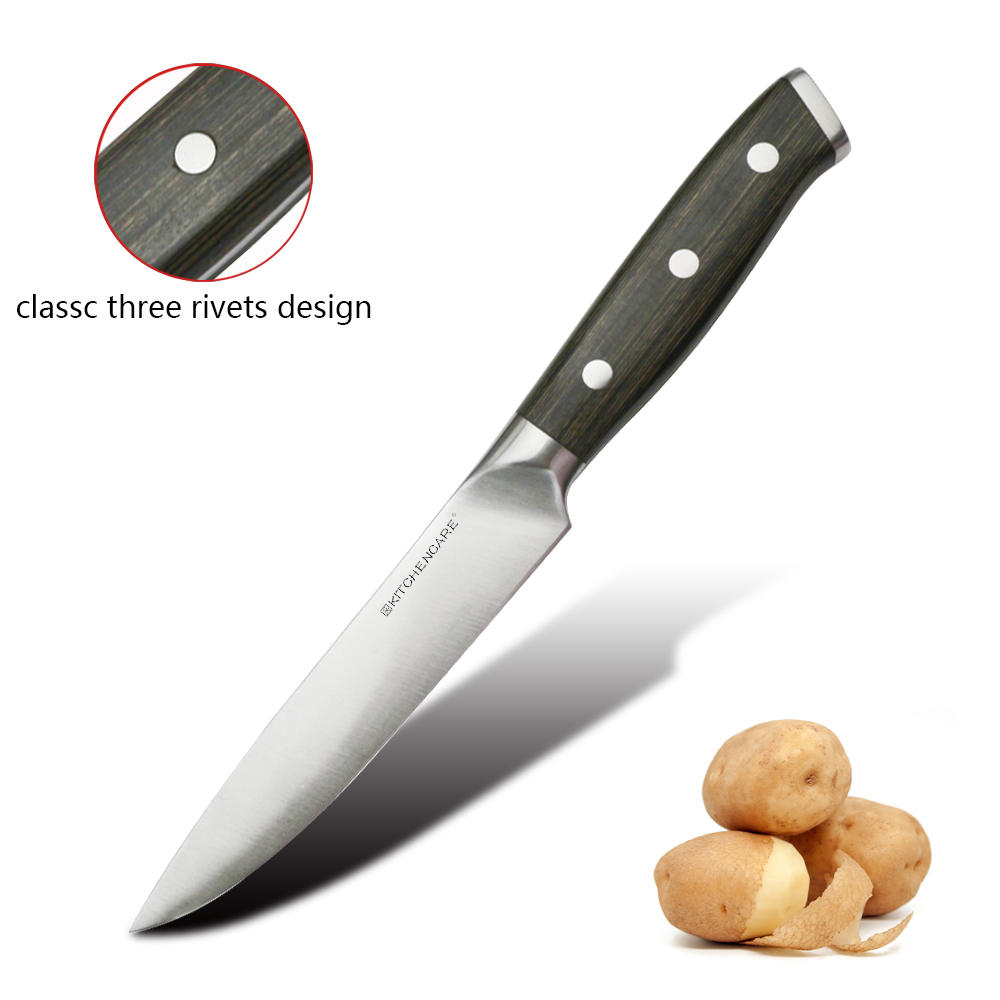 Hip-home stainless steel kitchen peeling knife pakka wood handle utility knife