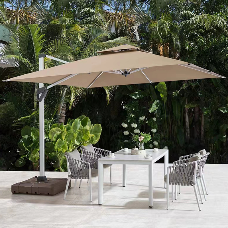 3x3m Middle Roma Umrella with Doudle Top, Outdoor Garden Sunshade Umbrella,Deluxe Roma Umrbella