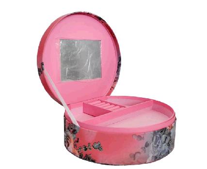 Make up storage box with mirror