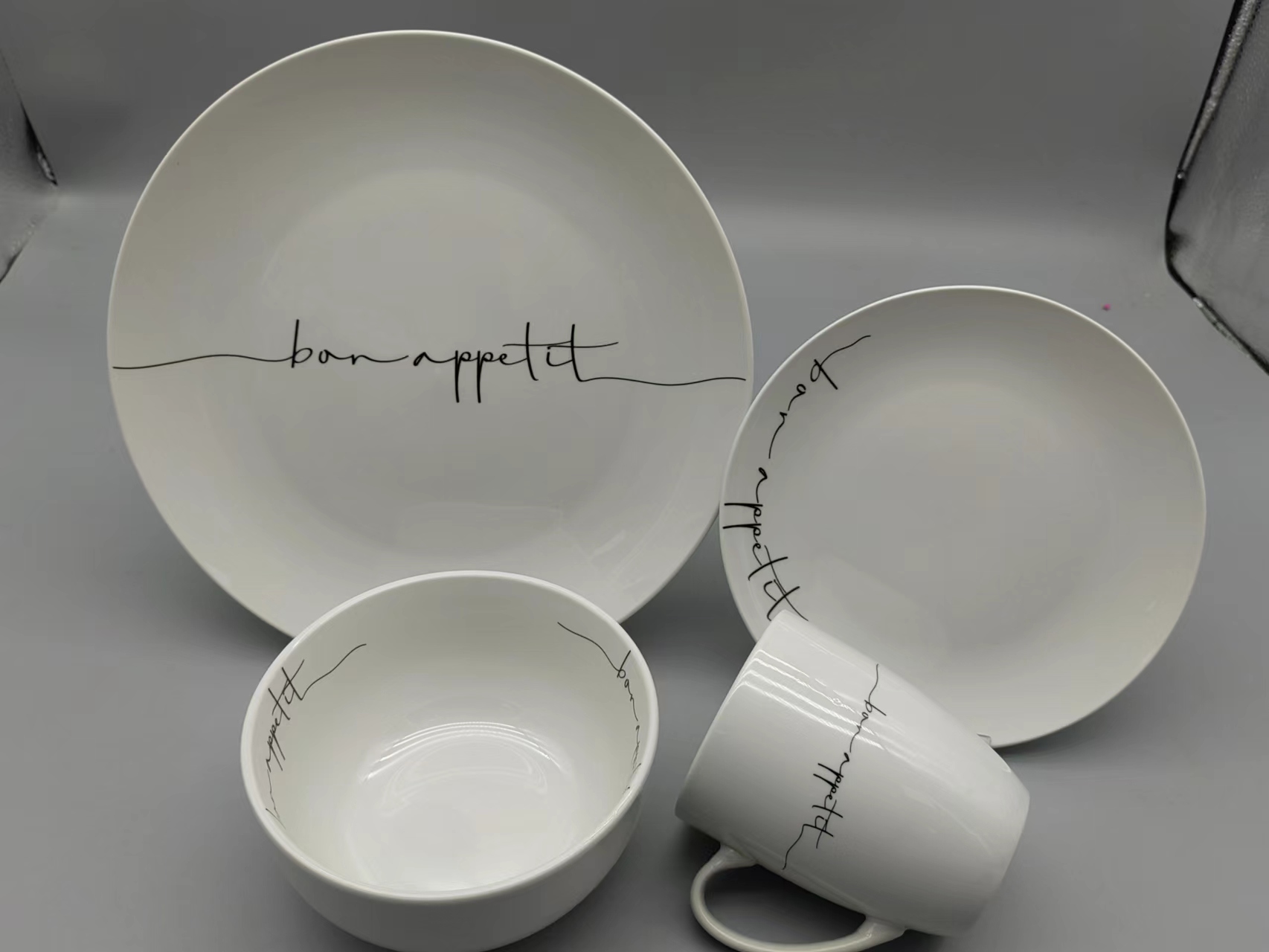 16 pcs Decal cutlery tableware