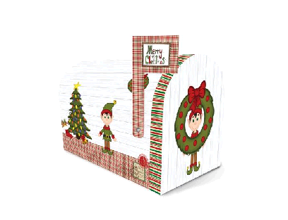 Christmas mailbox shaped gift box