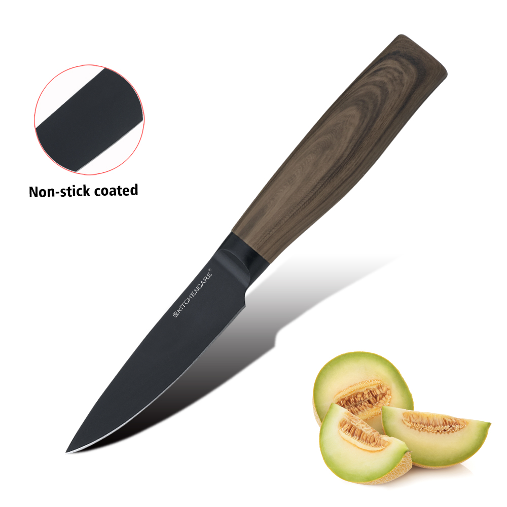 Hip-home paring knife black non-stick kitchen fruit knife