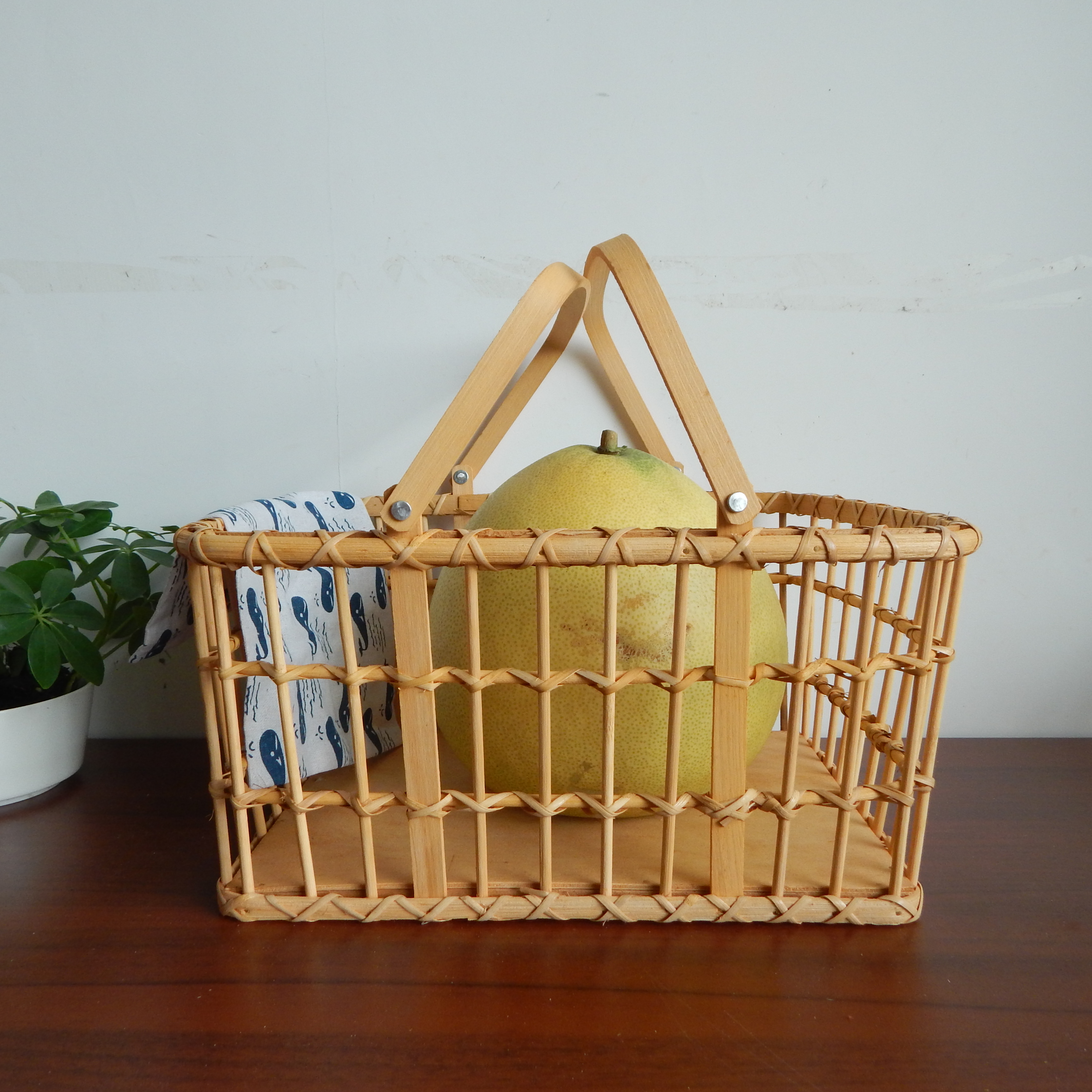 Rattan Storage Basket Hanging Basket