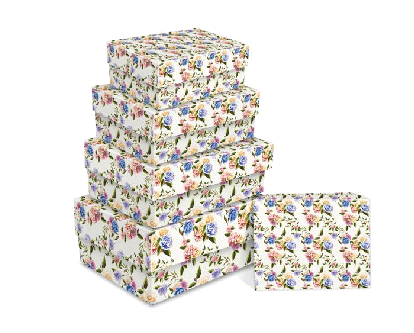 Packaging gift box set printed with flower