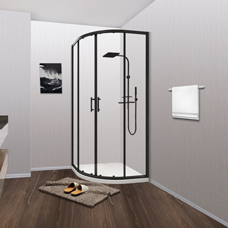 Simple economic sector sliding glass shower door