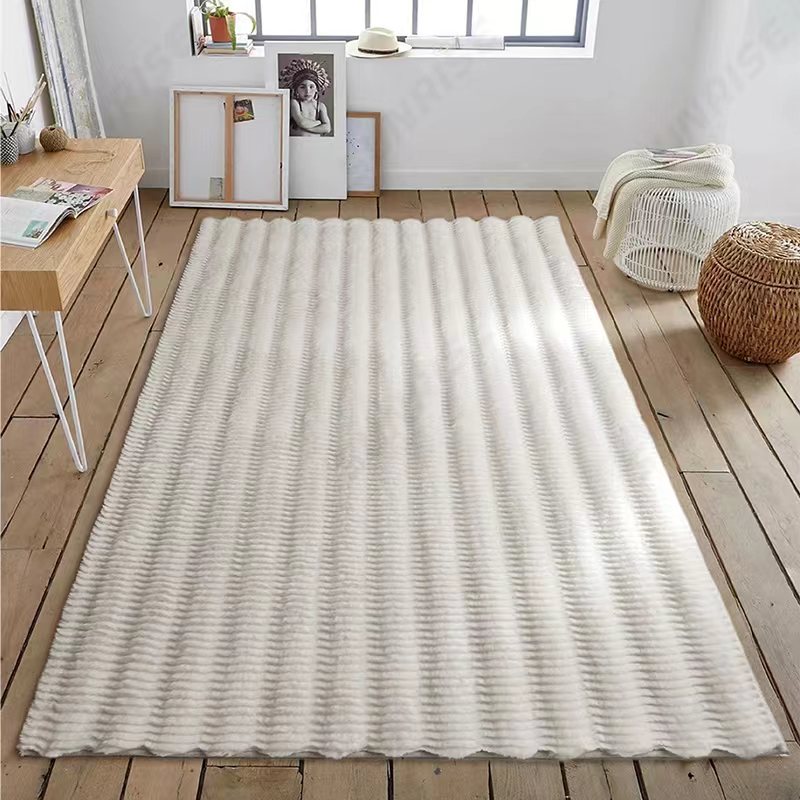 Area rug with wave design