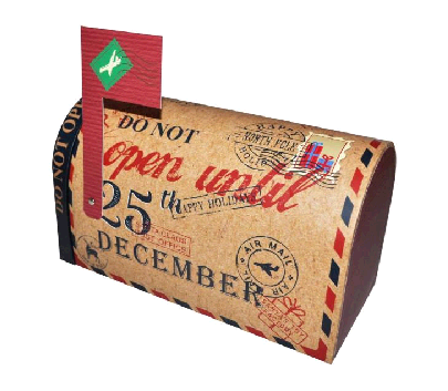 Christmas mailbox gift box