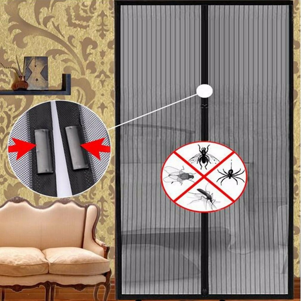 Magnetic screen door curtain