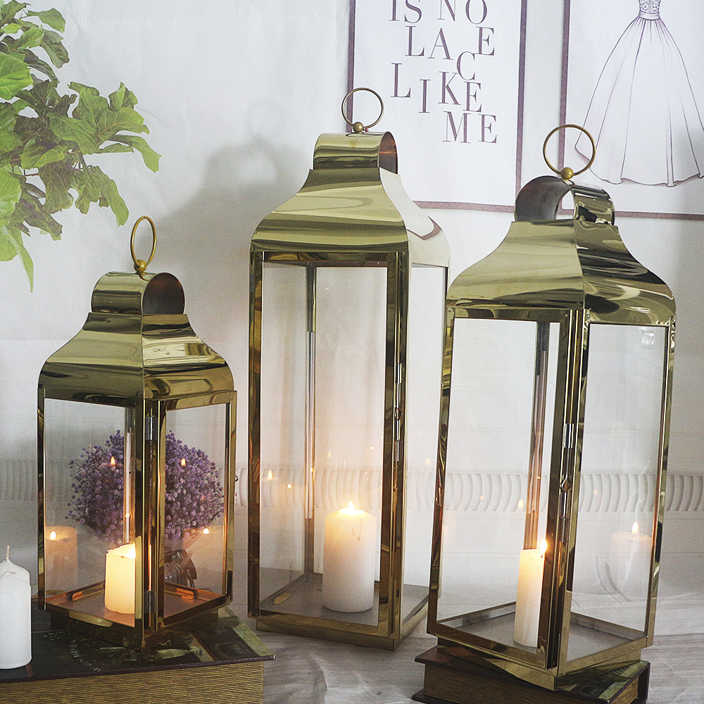 Stainless steel lantern.